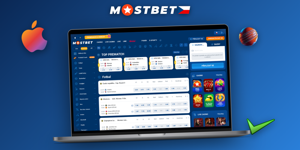 Stáhněte Mostbet do počítače a využijte přehledné rozhraní s nabídkou sportů a slotů